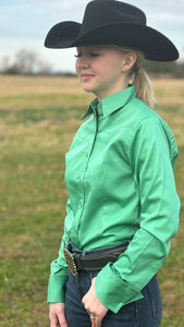 Load image into Gallery viewer, Sateen Solid Shirts ~ Apple Green