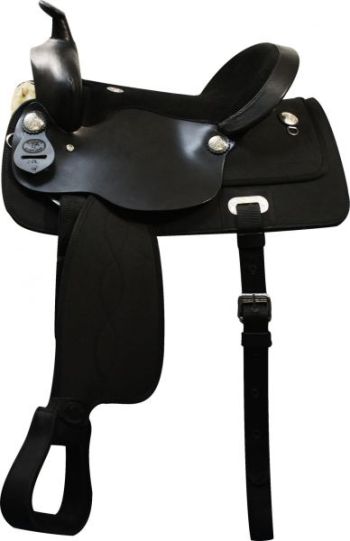 Nylon Cordura Western Saddle ~ Black 16" - Henderson's Western Store