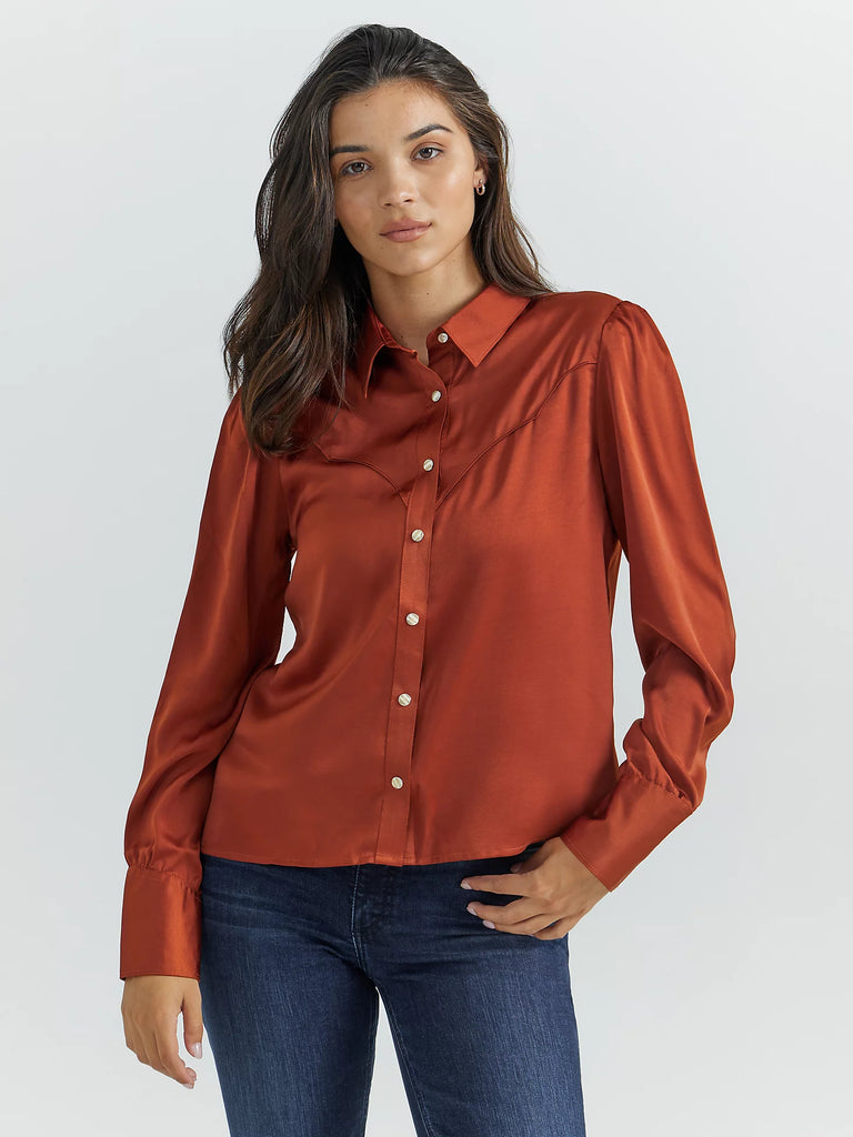 Satin Rodeo Blouse by Wrangler( Only XL )