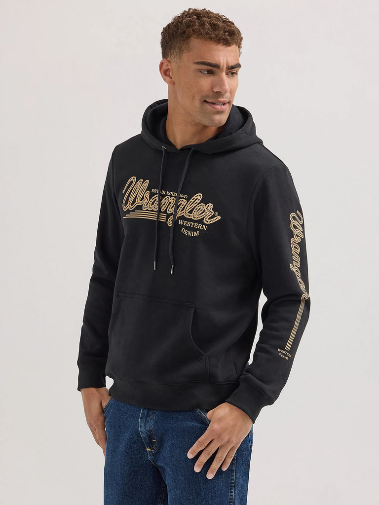 Wrangler Logo Hoodie ~ Black