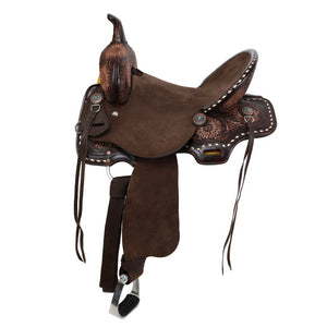 Load image into Gallery viewer, Josie Spinal Relief Barrel Style Saddle