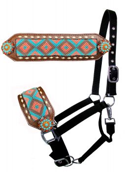 Nylon Bronc Halter ~ Woven Inlay