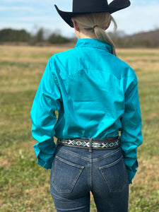 Load image into Gallery viewer, Sateen Solid Shirts ~ Turquoise