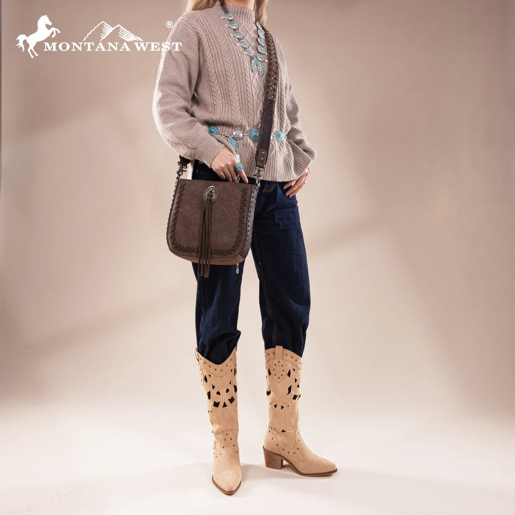 MW Tooled Crossbody ~ Coffee