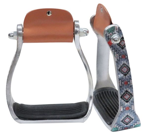 Aluminum Stirrup ~ Grey Navajo - Henderson's Western Store