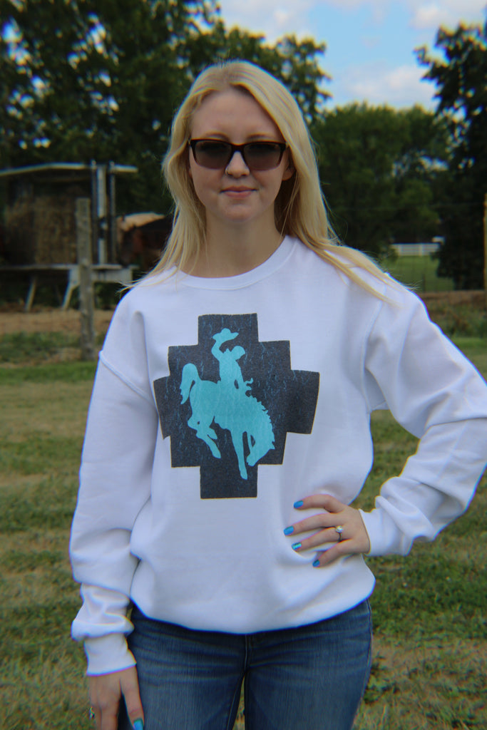 Aztec Bucking Bronc  Sweatshirt ( Only Medium, Large)