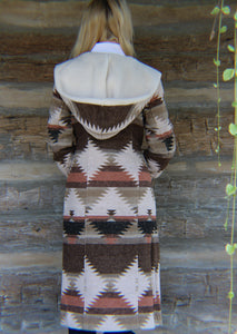 Load image into Gallery viewer, Aztec Long Coat by Powder River