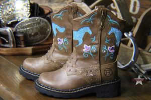 Load image into Gallery viewer, Horse Flowers Boots by Roper