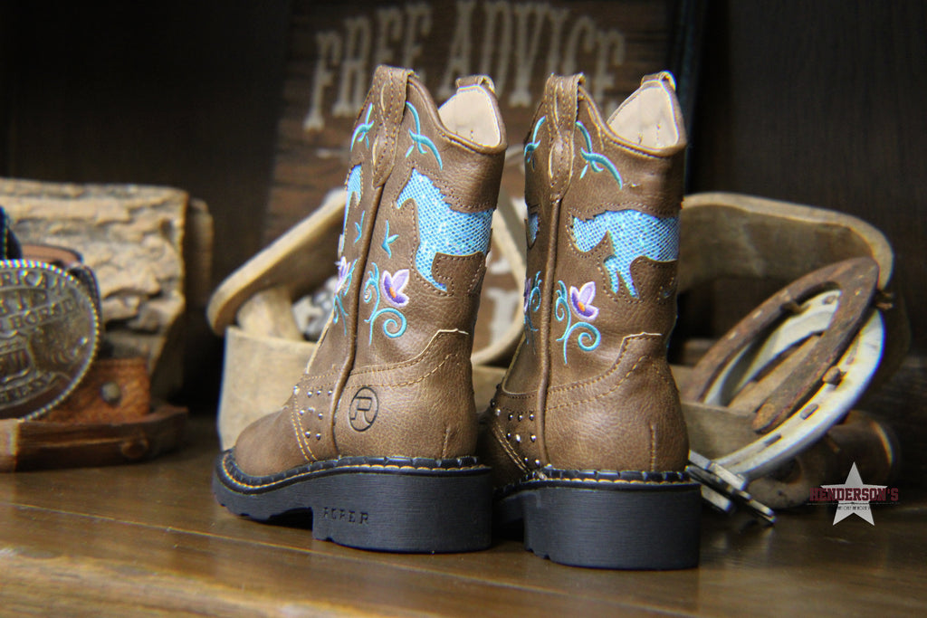 Horse Flowers Boots by Roper