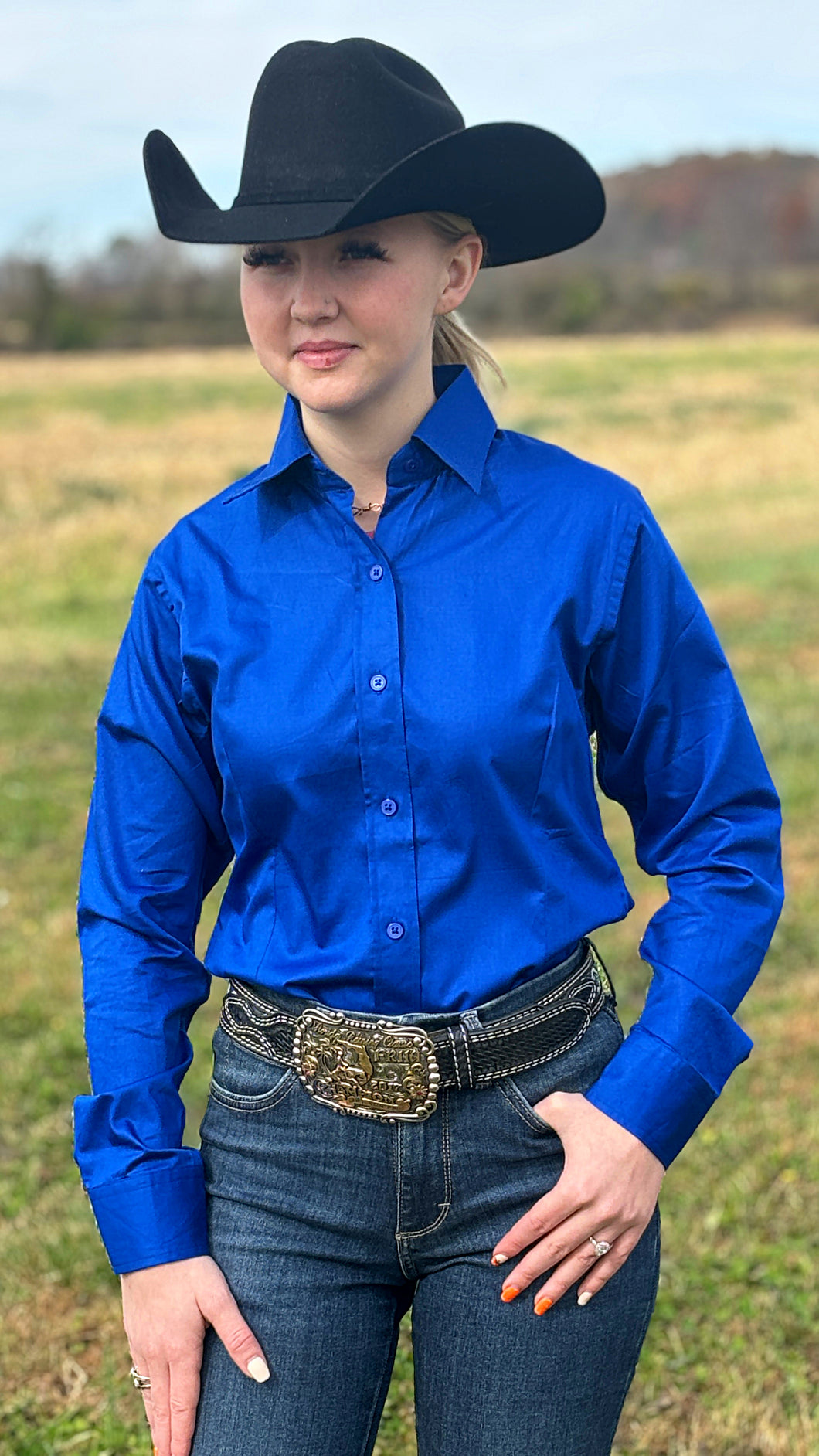 RHC Solid Button Down ~ Royal Blue