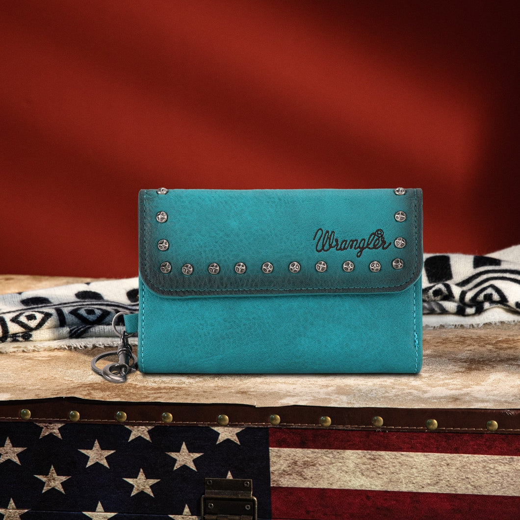 Wrangler Studded Tri-Fold Wallet