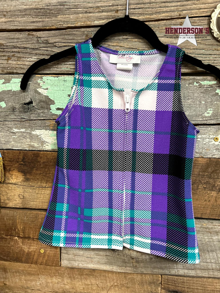 Purple Plaid Youth "Mini" Vest - Henderson's Western Store