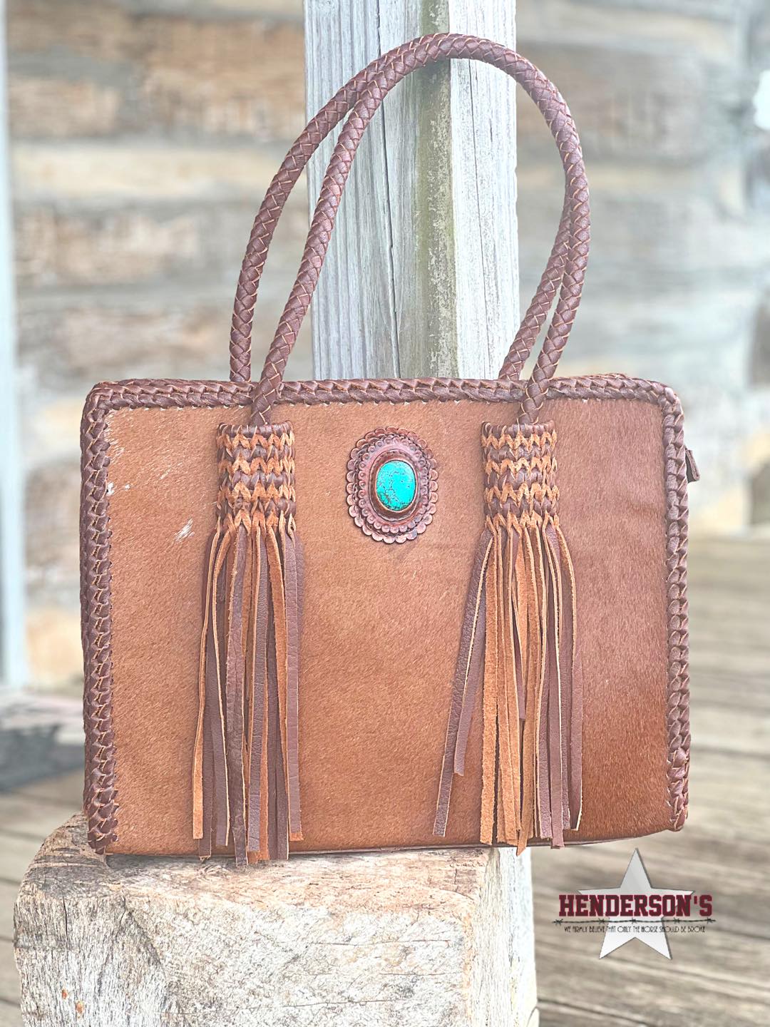 American Darling Western Fringe Leather Hand Bag