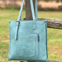 Load image into Gallery viewer, Wrangler Aztec Tote ~ Turquoise - Henderson&#39;s Western Store