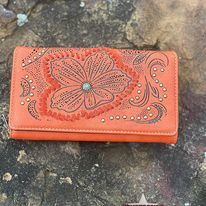 MW Cut-Out Wallet ~ Orange - Henderson's Western Store