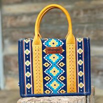 Wrangler Southwest Print Tote ~ Mustard - Henderson's Western Store