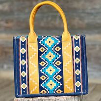 Wrangler Southwest Print Tote ~ Mustard - Henderson's Western Store