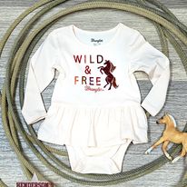 Load image into Gallery viewer, Wild &amp; Free Skirt Onesie - Henderson&#39;s Western Store