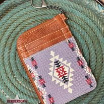 Wrangler Southwest Print Mini Zip Card Case ~ Lavender - Henderson's Western Store