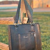 Wrangler Croc Embossed Tote ~ Black - Henderson's Western Store