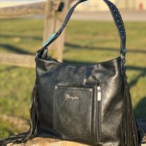 Load image into Gallery viewer, Wrangler Croc Embossed Hobo ~ Black - Henderson&#39;s Western Store