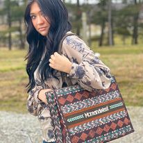 MW Bobo Print Tote/Crossbody ~ Coffee - Henderson's Western Store