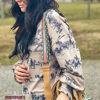 Load image into Gallery viewer, MW Bobo Print Tote/Crossbody ~ Tan - Henderson&#39;s Western Store