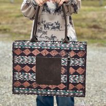 Load image into Gallery viewer, MW Bobo Print Tote/Crossbody ~ Coffee - Henderson&#39;s Western Store