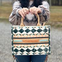 MW Bobo Print Tote/Crossbody ~ Tan - Henderson's Western Store