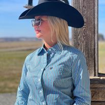 Ladies Cinch  ~  Blue Stripe - Henderson's Western Store