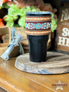 Load image into Gallery viewer, 30 oz Tumbler ~ Burgundy Beaded