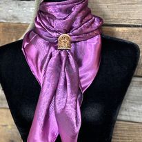 Rodeo Drive Wild Rags/Scarf ~ Purple Jacquard