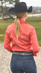 Load image into Gallery viewer, Solid Button Down Shirts ~ Coral