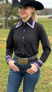 Load image into Gallery viewer, RHC Concealed Zipper Show Shirt - Purple