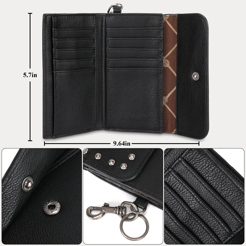 Wrangler Studded Tri-Fold Wallet