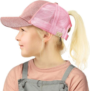 Load image into Gallery viewer, C.C Youth Glitter Pony Cap ~ Pink - Henderson&#39;s Western Store