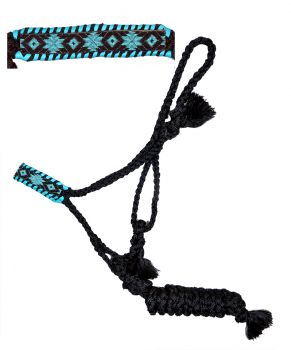 Mule Tape Halter ~ Blue Bead