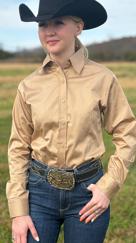 RHC Solid Button Down ~ Tan