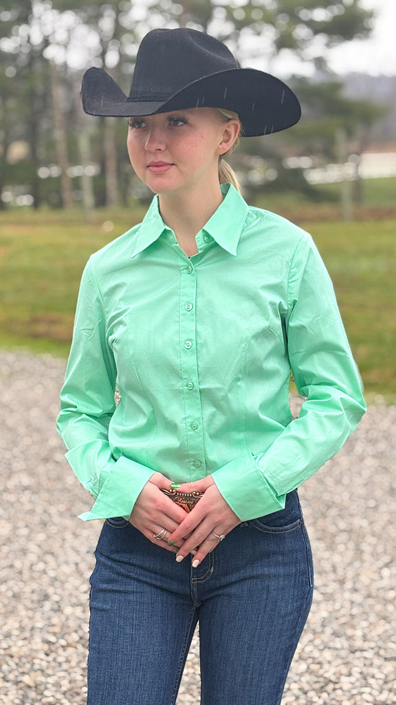 Solid Button Down Shirts ~ Seafoam