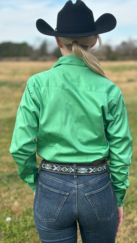 RHC Solid Button Down ~ Apple Green