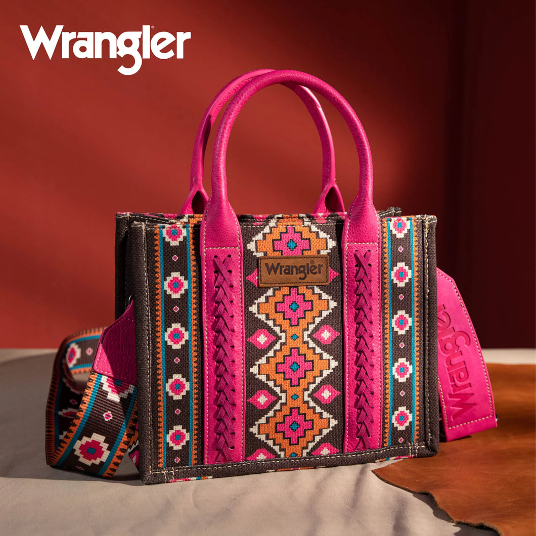 Wrangler Southwest Print Tote ~ Hot Pink - Henderson's Western Store