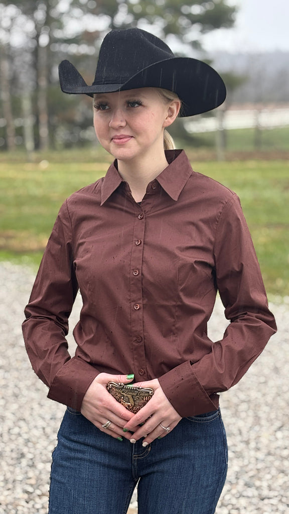 Solid Button Down Shirts ~ Chocolate