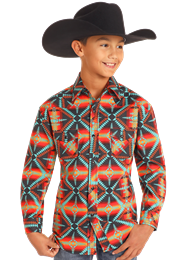 Boy's Aztec Print by Rock & Roll ~ Orange