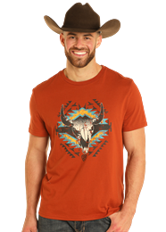 Load image into Gallery viewer, Cow Skull Graphic Tee by Rock &amp; Roll