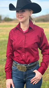 Load image into Gallery viewer, RHC Solid Button Down ~ Burgundy