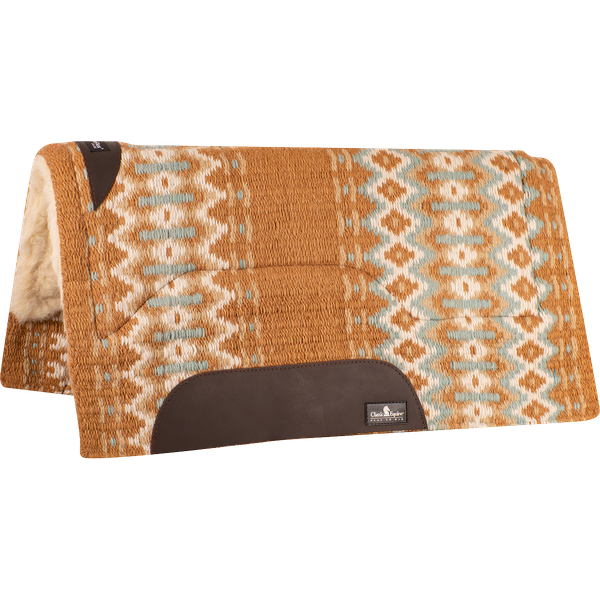 Sensorflex Wool Felt Pad ~ Buckskin/Aqua - Henderson's Western Store