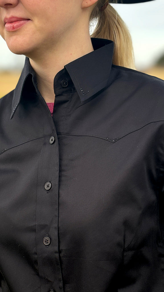 Sateen Solid Shirts ~ Black