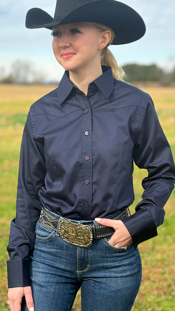 Sateen Solid Shirts ~ Navy