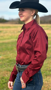 Load image into Gallery viewer, Sateen Solid Shirts ~ Burgundy