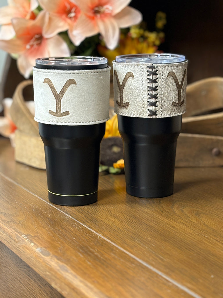 30 oz Tumbler ~ Cowhide "Y"